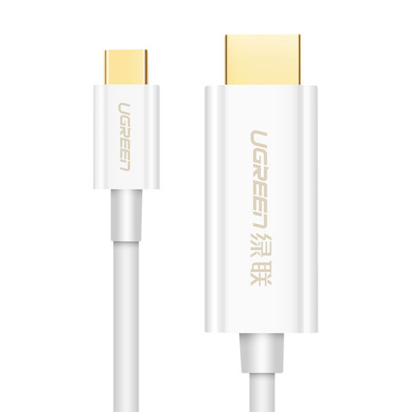 Фото - Кабель синхронизации данных UGREEN MM121 USB Type C to HDMI Cable Male to Male ABS Case 1.5m White (30841)