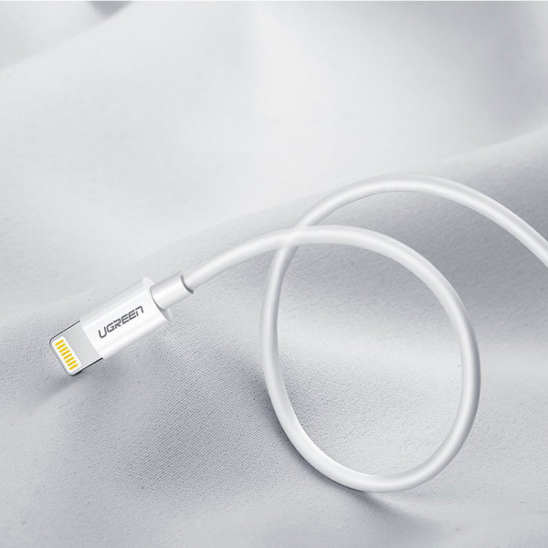 Фото - Кабель синхронизации данных UGREEN US155 USB - Lightning Cable 2m White (UGR-20730)
