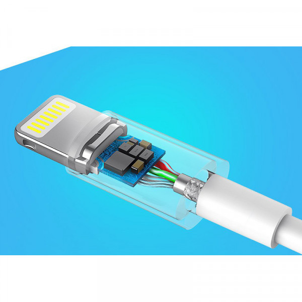 Фото - Кабель синхронизации данных UGREEN US155 USB - Lightning Cable 2m White (UGR-20730)