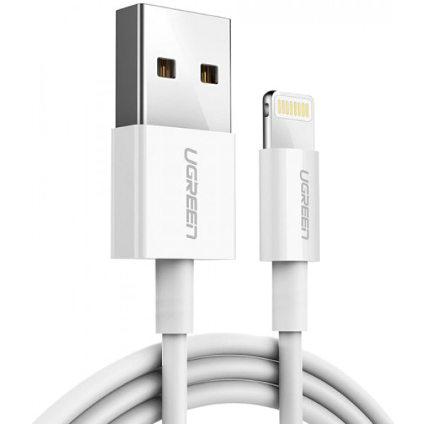 Фото - Кабель синхронизации данных UGREEN US155 USB - Lightning Cable 2m White (UGR-20730)