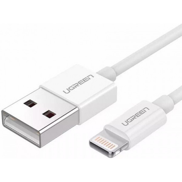 Фото - Кабель синхронизации данных UGREEN US155 USB - Lightning Cable 2m White (UGR-20730)