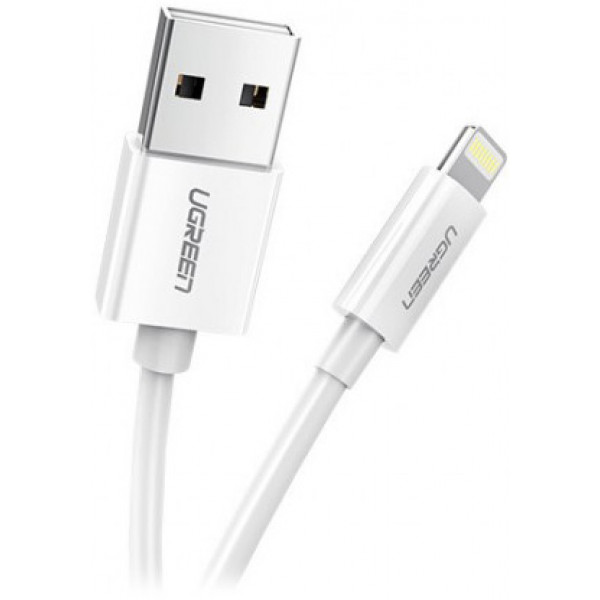 Фото - Кабель синхронизации данных UGREEN US155 USB - Lightning Cable 2m White (UGR-20730)