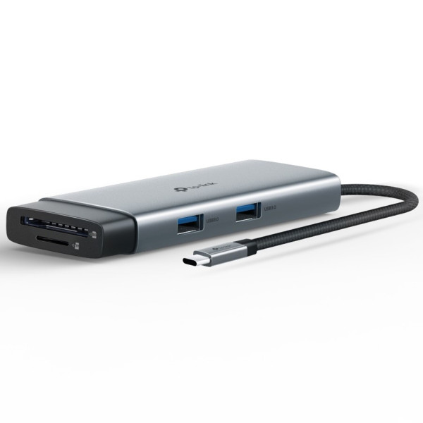 Фото - Хаб USB TP-Link USB-C 3xUSB3.0/1xHDMI/1xSD/1xmicroSD/1xPD (UH7021C)