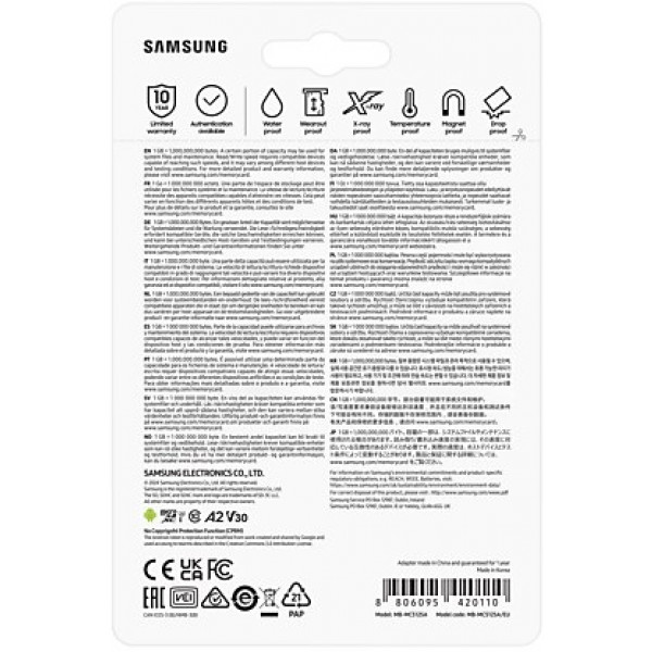 Фото - Карта памяти Samsung 512 GB microSDXC Class 10 UHS-I U3 V30 A2 EVO Plus + SD Adapter (MB-MC512SA/EU)
