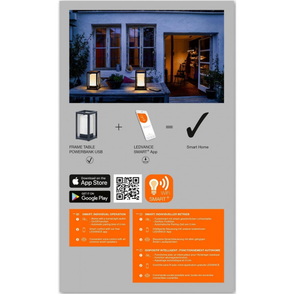 Фото - Умная лампа Ledvance SMART WIFI POWERBANK RGBW 5W USB 5200 mAh (4058075564466)