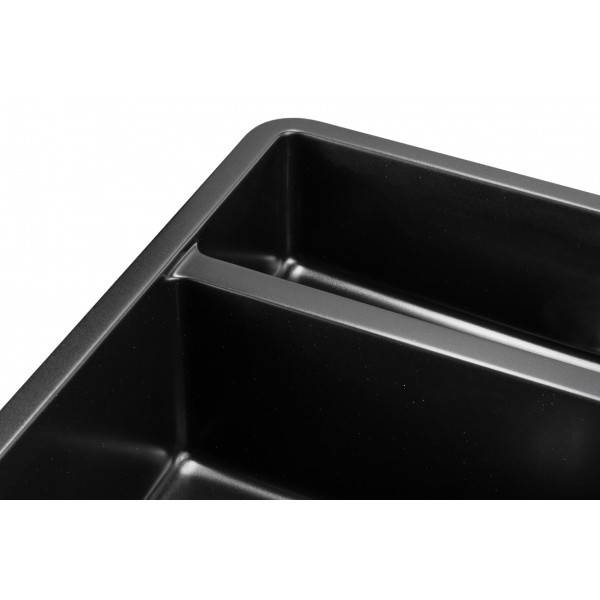 Фото - Мойка кухонная GRANADO Under top DOUBLE black shine
