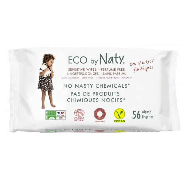 Фото - Салфетки влажные для детей Eco By Naty Органические без запаха (245012)