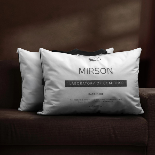 Фото - Подушка стандартная MirSon №1016 "Silver Cloud" хлопок средняя 40х60 (2200010362985)