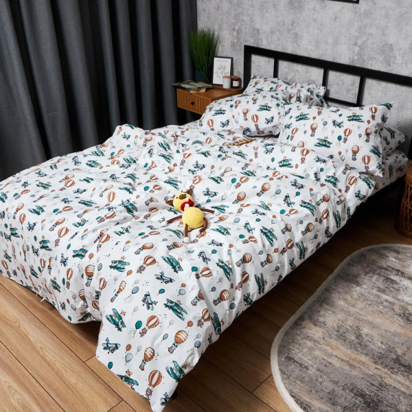 Фото - Комплект постельного белья детский Moon&Star 110х140 нав. 2х50х70 Cloud Adventures Бязь Gold Люкс (MS-830000231)