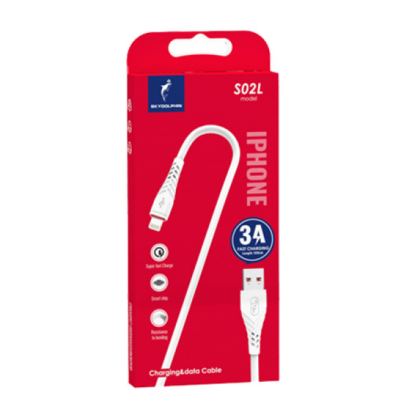 Фото - Кабель синхронизации данных SkyDolphin S02L USB-Lightning 1m White (USB-000586)