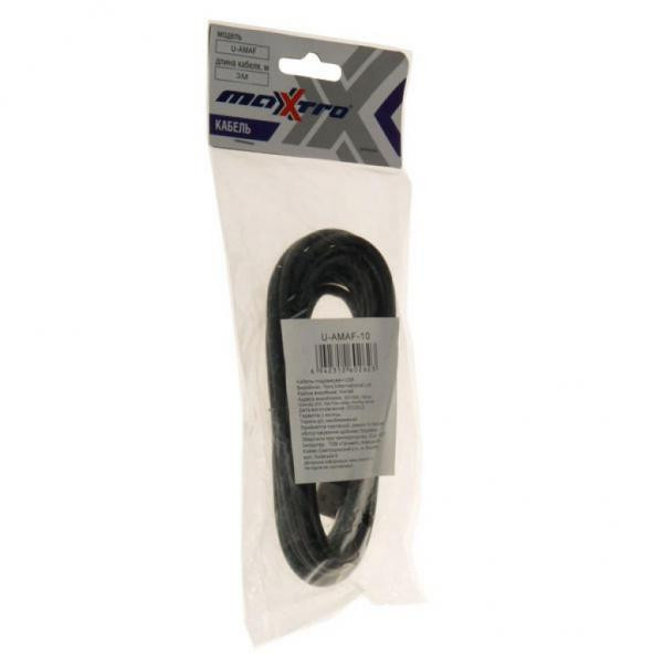 Фото - Кабель USB type A - USB type A Maxxter USB 2.0 (M) - USB 2.0 (F) 3m (U-AMAF-10)