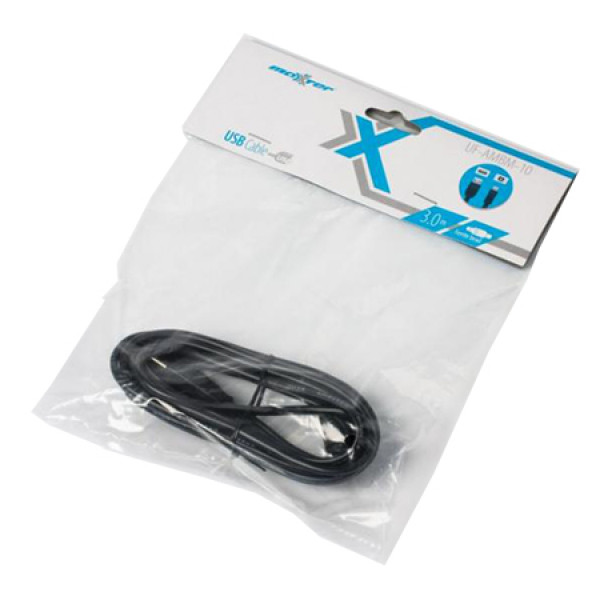Фото - Кабель USB type A - USB type B Maxxter USB 2.0 AM - USB 2.0 BM 3m Ferrite (UF-AMBM-10)