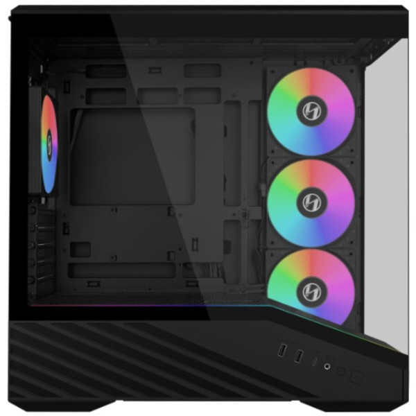 Фото - Корпус Lian Li V100R MINI case with pre-installed four 120mm ARGB PWM fans Black (G99.V100RMIX.00)