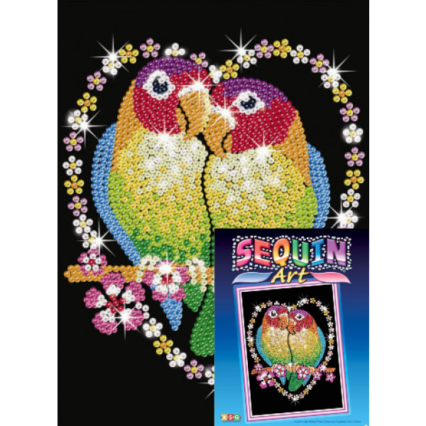 Фото - Алмазная живопись Sequin Art Попугаи Неразлучники Blue (SA1002)