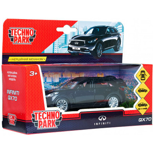 Фото - Коллекционная машинка 1:32 Technopark INFINITI QX70 (черный, 1:32) (QX70-BK)