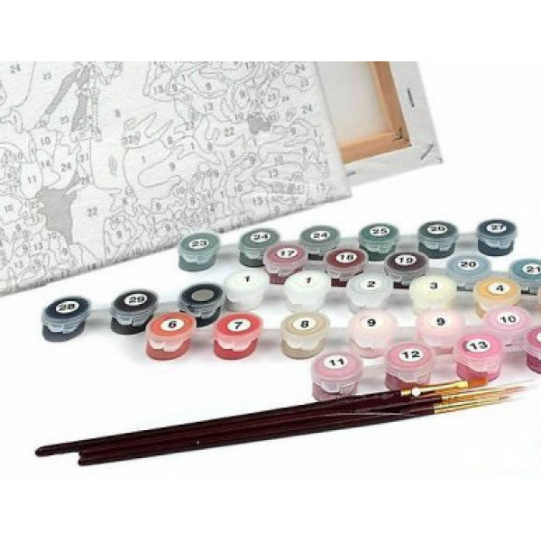 Фото - Картина по номерам Strateg "Букет разных роз" 40х50 см (VA-1205)