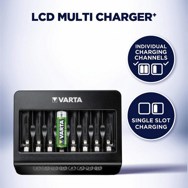 Фото - З/устройство для аккумуляторов AA/AAA Varta LCD Multi Charger Plus (57681101401)