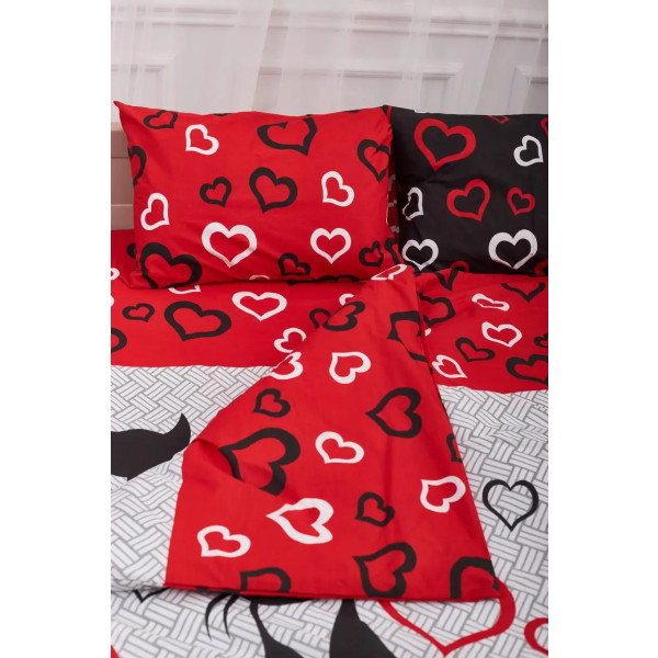 Фото - Пододеяльник двуспальный евро Moon&Star Бязь Gold Люкс Love Cats King Size 220x240 см (MS-870000579)