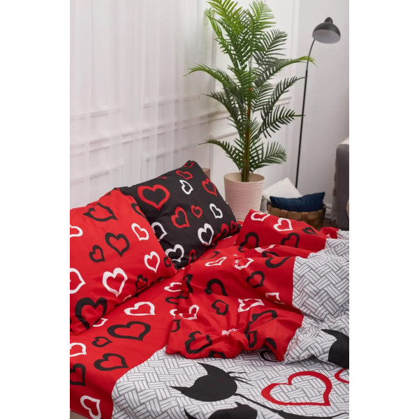 Фото - Пододеяльник двуспальный евро Moon&Star Бязь Gold Люкс Love Cats King Size 220x240 см (MS-870000579)