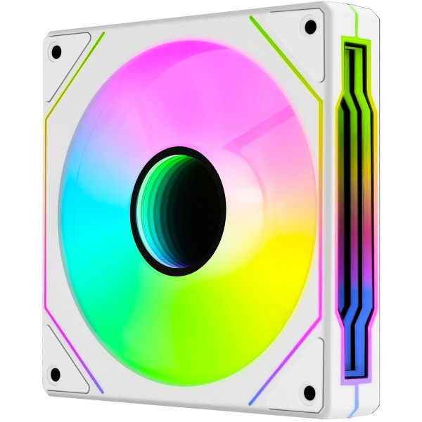 Фото - Корпусный вентилятор AEROCOOL Phantom M-3 Reverse 12 PWM ARGB White (ACF3-MR11227.21)