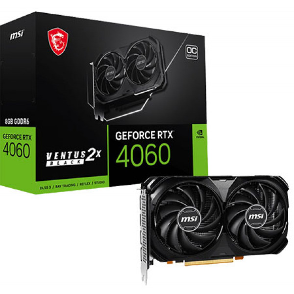 Фото - Видеокарта MSI GeForce RTX 4060 VENTUS 2X BLACK 8G OC