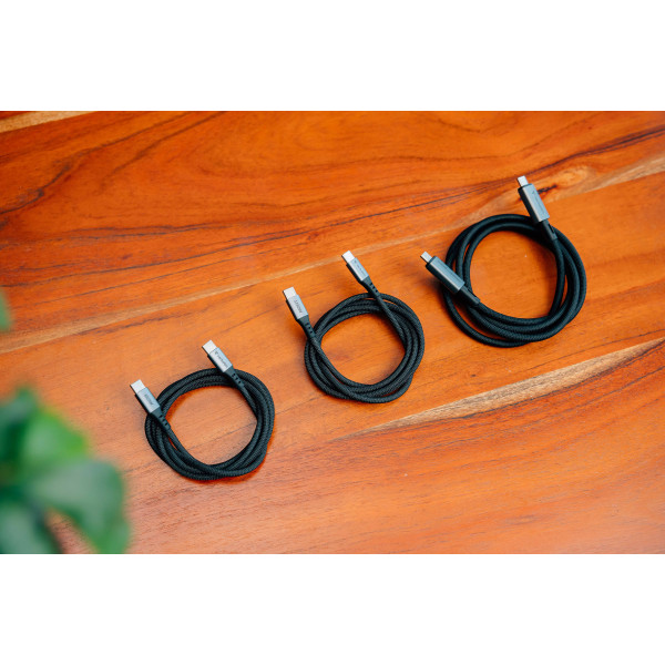 Фото - Кабель синхронизации данных Verbatim 60 Вт USB-C–USB-C 120 см Black (31845)