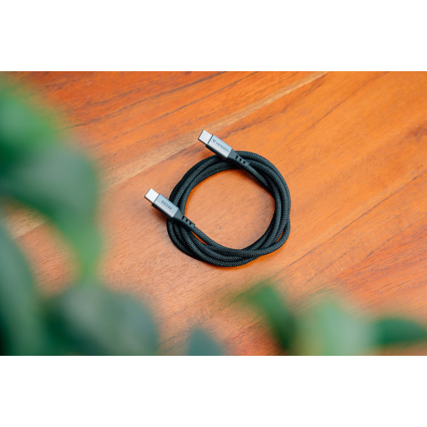 Фото - Кабель синхронизации данных Verbatim 60 Вт USB-C–USB-C 120 см Black (31845)