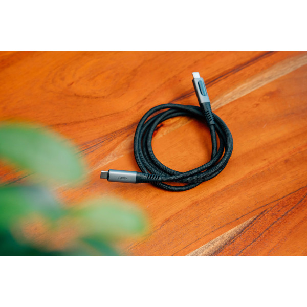 Фото - Кабель синхронизации данных Verbatim 100 Вт USB-C–USB-C 120 см Black (31848)