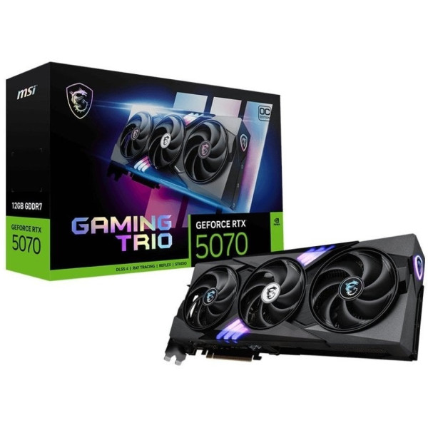 Фото - Видеокарта MSI RTX5070 12GB GDDR7 (RTX5070 12G GAMING TRIO OC) Фото - Видеокарта MSI RTX5070 12GB GDDR7 (RTX5070 12G GAMING TRIO OC)