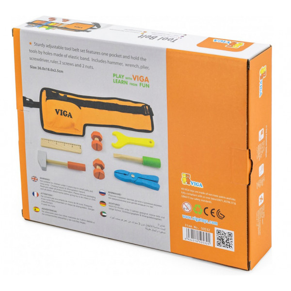 Фото - Сюжетно-ролевая игра. Набор-профессий Viga Toys Пояс с инструментами (50532)