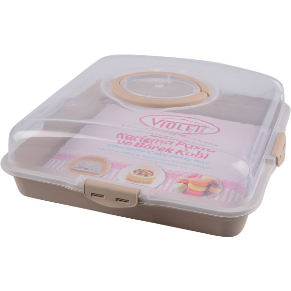Фото - Емкость для хранения торта VIOLET HOUSE 0036 Каризма Cappucino квадратная с/к Фото - Емкость для хранения торта VIOLET HOUSE 0036 Каризма Cappucino квадратная с/к