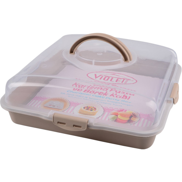 Фото - Емкость для хранения торта VIOLET HOUSE 0036 Каризма Cappucino квадратная с/к