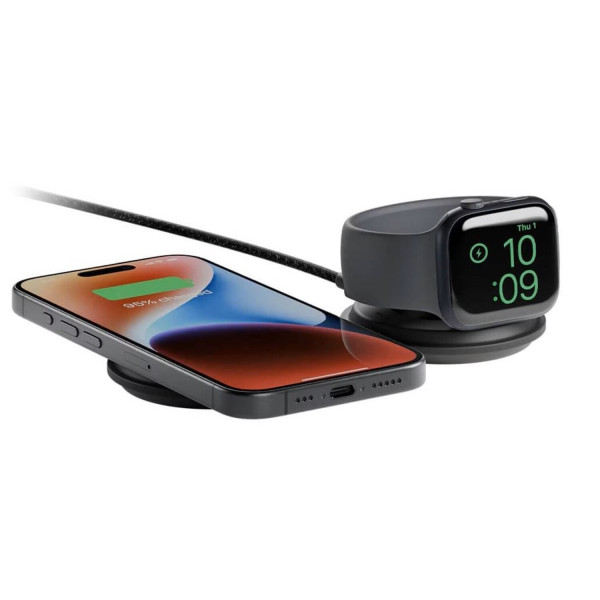 Фото - Беспроводное зарядное устройство Native Union Voyage 2-in-1 Qi2 Wireless Charger Black (VOY-2IN1-WL-BLK)
