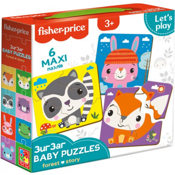 Фото - Пазлы (3-4 года) Vladi Toys ЗигЗаг Fisher-Price. Forest story, укр. (VT1722-08)