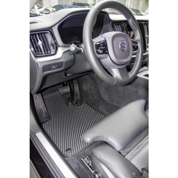 Фото - Коврики ворсовые в салон авто EVAtech Premium для Volvo V60 Cross Country Hybrid 2018 2 поколение Combi EU черный кант (VV44232AB2VL4VPB)