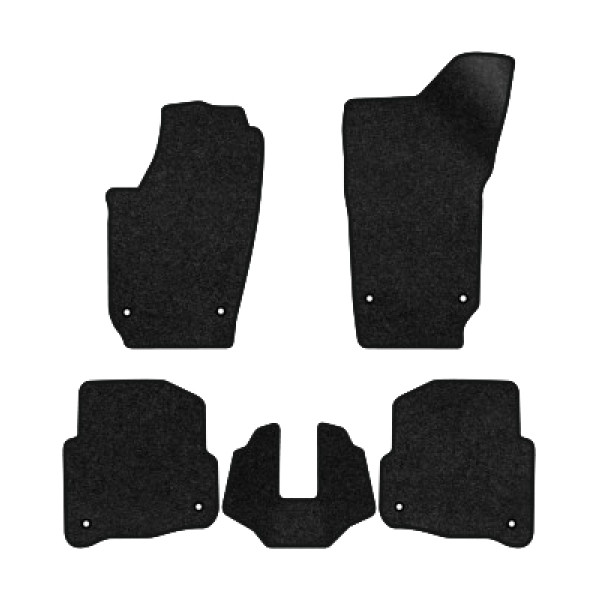 Фото - Коврики ворсовые в салон авто EVAtech Premium для Volkswagen Polo (IV) 3-doors 2001-2009 4 поколение Htb EU черный кант (VW12025CBK5TL8VPB)