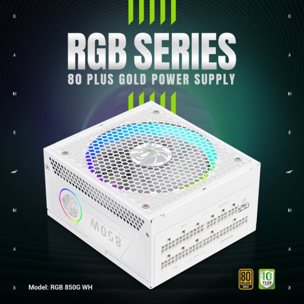 Фото - Блок питания для ПК Gamemax RGB 850G WH