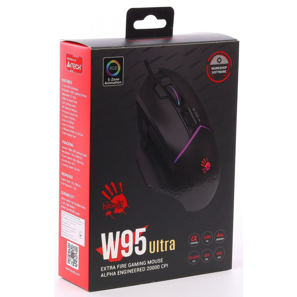 Фото - Мышь проводная игровая Bloody W95 Ultra (Stone Black)