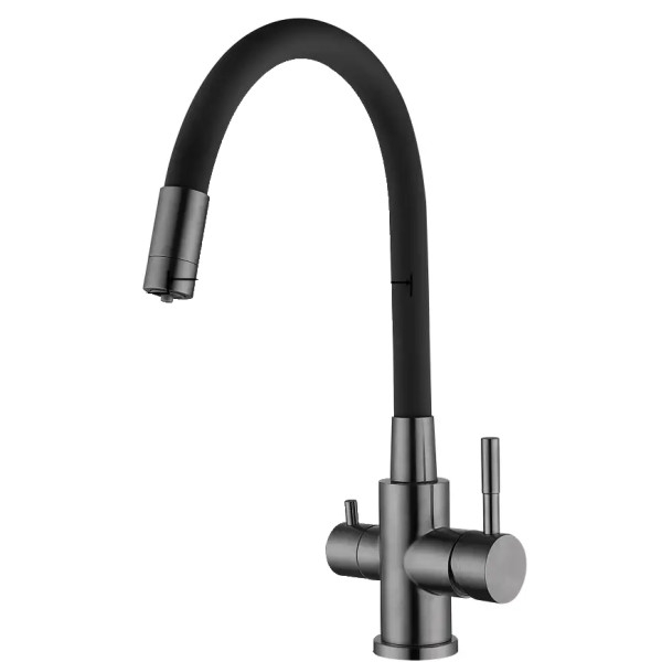 Фото - Смеситель кухонный Ventolux KFFPW 14 PVD BK/BK