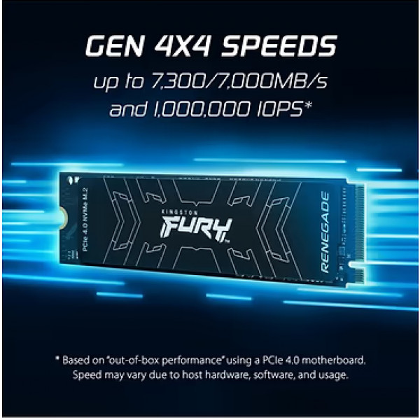 Фото - Уценка - SSD-накопитель внутренний Kingston Fury Renegade 1.0TB M.2 2280 PCIe 4.0 x4 NVMe 3D TLC (SFYRS/1000G)