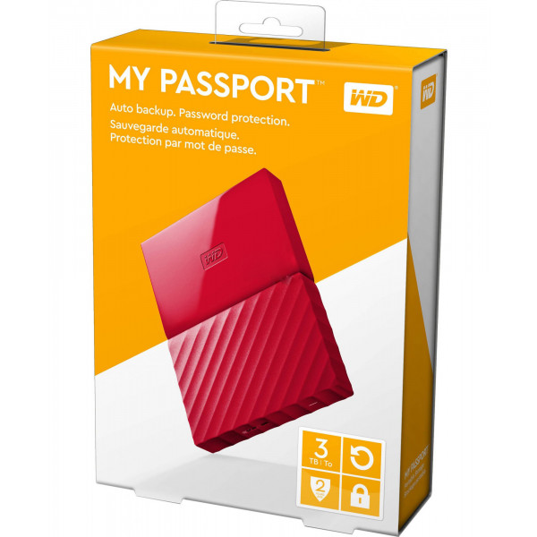 Фото - Жесткий диск внешний Western Digital My Passport 3 TB Red (WDBYFT0030BRD)