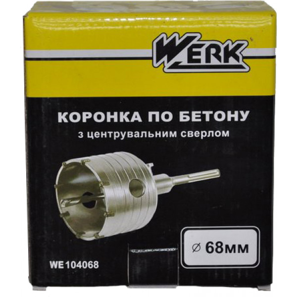 Фото - Коронка по бетону Werk 68 мм SDS-plus 07х110 мм (WE104068)