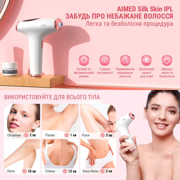 Фото - Фотоэпилятор AIMED Silk Skin IPL Series 3 White (AI-SilkGun_wh)