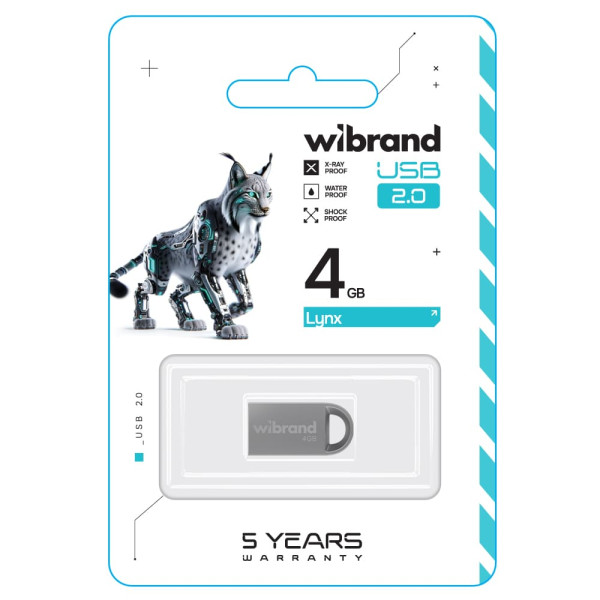 Фото - Флеш USB Wibrand USB 2.0 Lynx 4Gb Silver (WI2.0/LY4M2S)