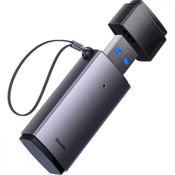 Фото - Кардридер Baseus Lite Series USB-A to SD/TF Gray (WKQX060013)