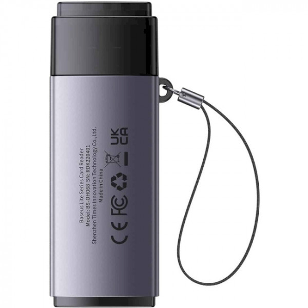 Фото - Кардридер Baseus Lite Series USB-A to SD/TF Gray (WKQX060013)