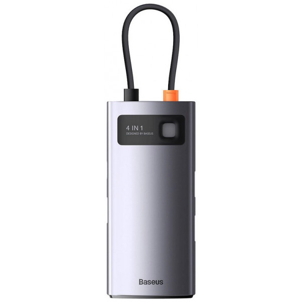 Фото - Хаб USB Baseus Metal Gleam Series 4-in-1 Type-C HUB Gray (WKWG070113)