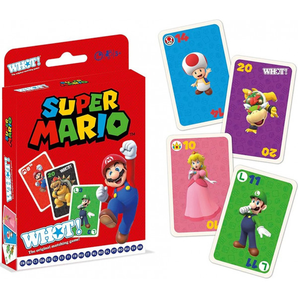 Фото - Настольная игра карточная (5-7 лет) Winning Moves Super Mario WHOT! Board Game (WM02857-ML1-12)