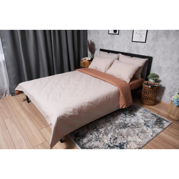 Фото - Пододеяльник двуспальный евро Moon&Star Бязь Gold Люкс Brown Blanc King Size 220x240 см (MS-870000329)