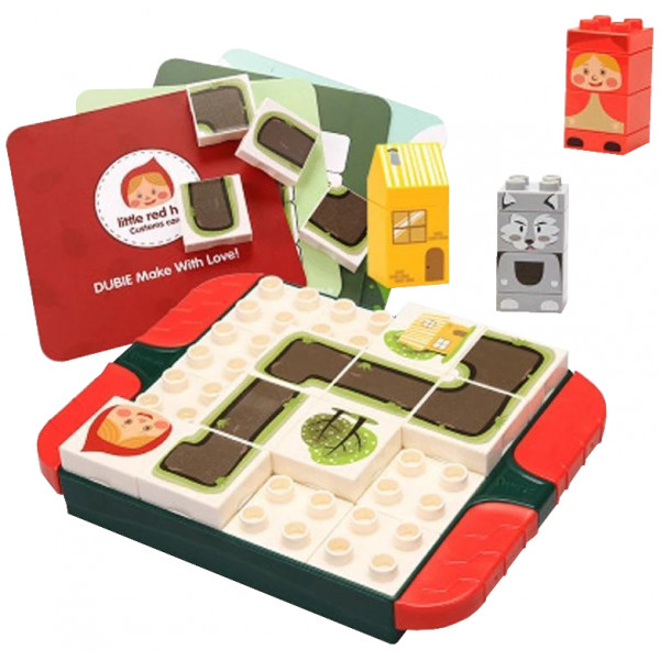 Фото - Пластиковый конструктор Wange Красная шапочка - игра лабиринт + книга с рисунками (416)